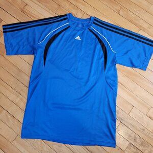 Adidas Climalite Blue Athletic Performance Shirt Size Small Long Sleeve Three St